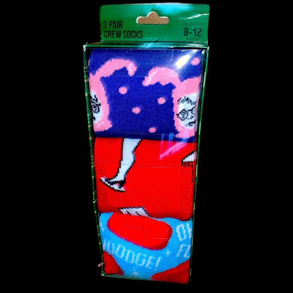 "A Christmas Story" Men's Crew Holiday Socks 3-Pack Set Gift sets Size 8-12